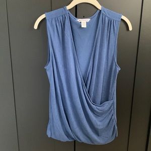 Athleta Breezy Wrap Top in Chrome Blue Like new